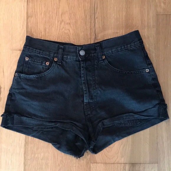 Brandy Melville Pants - Brandy Melville high waisted black denim shorts Brandy Melville Pants - Brandy Melville high waisted black denim shorts